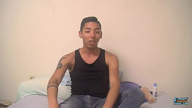 Dark fellow is all alone and decides to jerk off