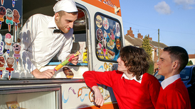 Two young boys buy an ice cream and end up with a cock in their mouth
