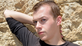 Blond haired twink getting his cock jerked in POV