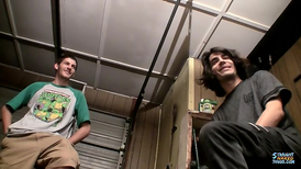 Two straight dudes jerking alongside each other