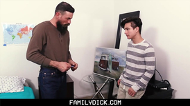 Virgin stepson getting destroyed by his hung daddy