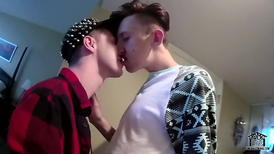 Hotel room passion from two twink boyfriends