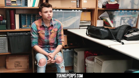 Petite twink boy getting dominated by a hung mall cop