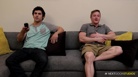Straight guys enjoying passionate gay anal on a couch