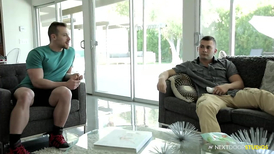 Horny guy enjoying bareback banging with his ex