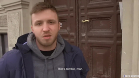 Sexy dude giving a blowjob to a thick pecker