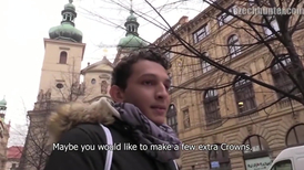 Cute teen gay lad with nice nipples gives a handjob