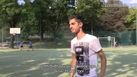 Athletic dude and his fit friend having a three way