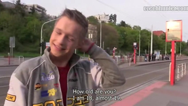 Cute twink broke up with gf so tries a dick now