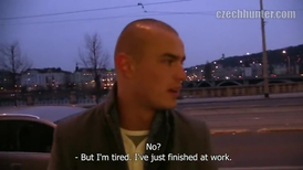 Bald man with a great body gives a blowjob to a BWC