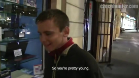 Twink boy is getting picked up on the street