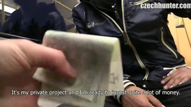 A horny twink gets on the moving train for a dick