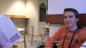 Lovely twink is getting picked up in a restaurant