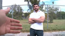 Nervy encounter for the new twink on the camera