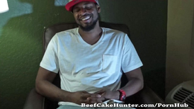 Black straight guy enjoys blowjob from stranger