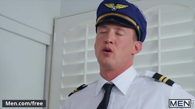 Pilot in command with big dick fucks the twink