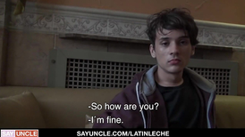 Spanish-speaking gay facialized after coition