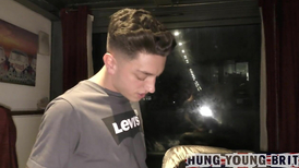 Athletic jock is chilling by giving a blowjob