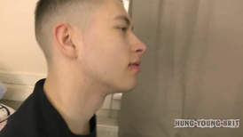 Playing with his foreskin and filming the BJ