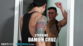 Damien Cruz is having sex with a hunky fellow