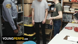 Hairy Man Officer Leans Over 2 Thieves Britain Wesbury & Nathaniel Burts And Breeds Them wrath-rage Youthful Perps