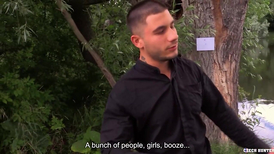 BigStr -rage Stud Loses All His Money & He Meets An Eager  To Help If He Oral Job's His Large Trunk