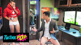 TWINKPOP - Dante Colle Penetrates His Beau Nic Sahara's Tight Pinkish Slot Truly Rock-Hard While On A Job Interview