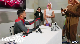 TWINKPOP - Costume Have Fun Admirers Dante Colle, Theo Brady,rage Felix Fox & Nick LA Explosion Each Other's Smash-Fuck Holes