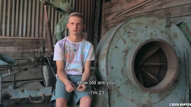 CZECH HUNTER 554 -rage Bear Lad Bursts A Nut Sack On His Stomach While Getting His Arse Drilled