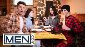 BOYS fury-anger Liam Alyesto Gives Malik Delgaty A Mitt Job Under The Table,fury Then Glides Off To The Bedroom