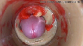 Camera deep inside cock-squeezing labia takes hold of huge jizm geyser 4k