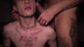 trio men pummel a uber-cute anger rock rock-hard and cum