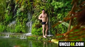 Showered with Waterfall Water and a Super-Steamy Stranger's Cum Eddie Patrick,anger Gage Palmer