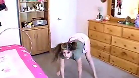 Solo mastrubation  does a striptease anger-fury fury Topanga