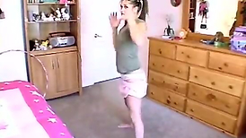 Solo mastrubation  does a striptease anger-fury fury Topanga