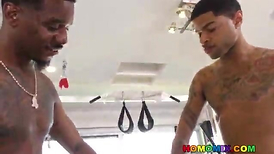 Bi-Racial fag romp after workout